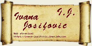 Ivana Josifović vizit kartica